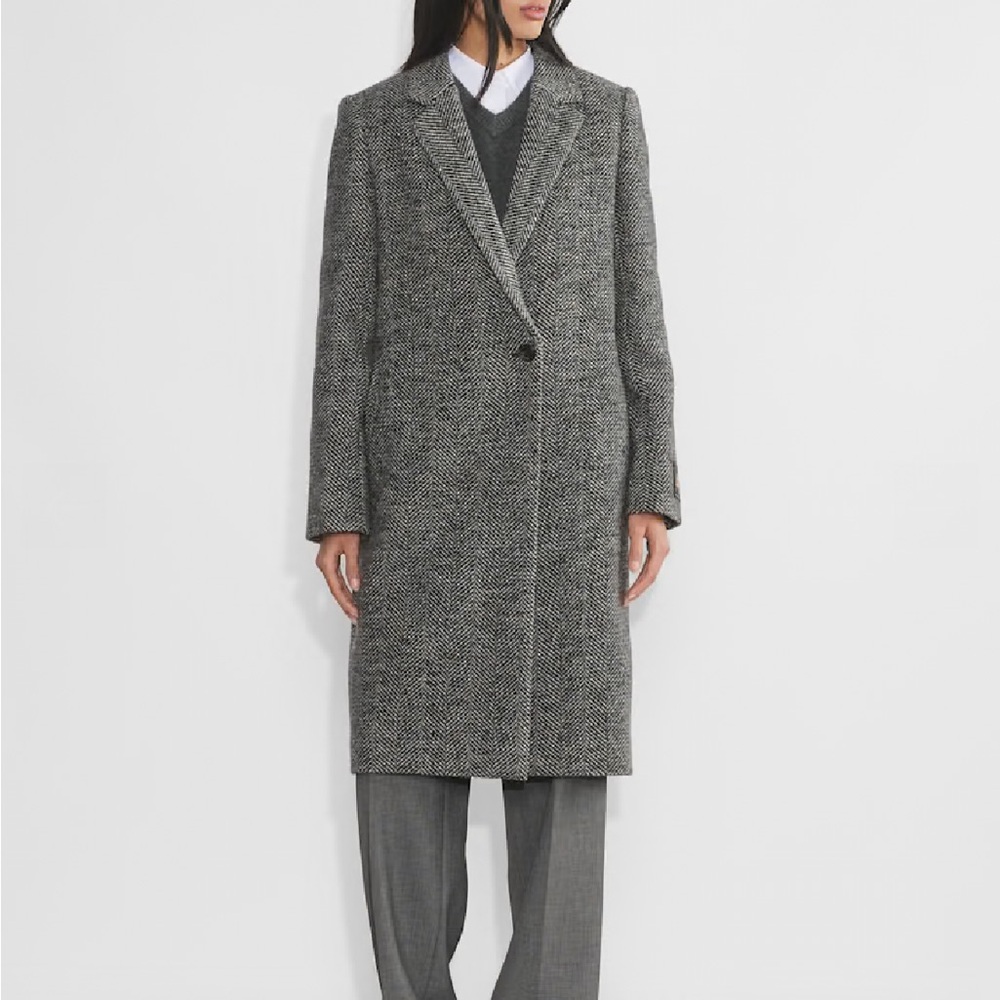 Aritzia Stedman Herringbone Coat, XXS - NWOT